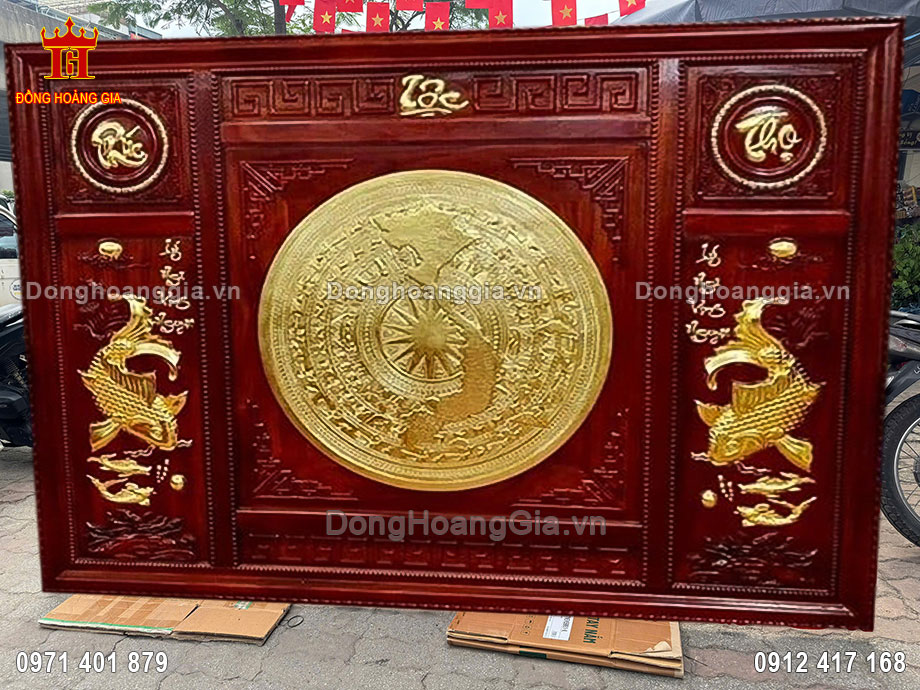 Tranh trống đồng được làm từ đồng nguyên chất loại I cao cấp